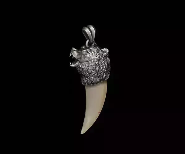 Bear tooth nail pendant 3D print model