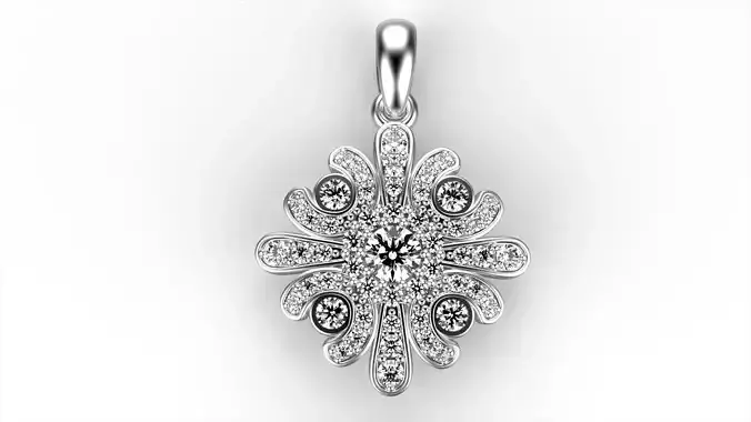 White Gold Diamond Pendant