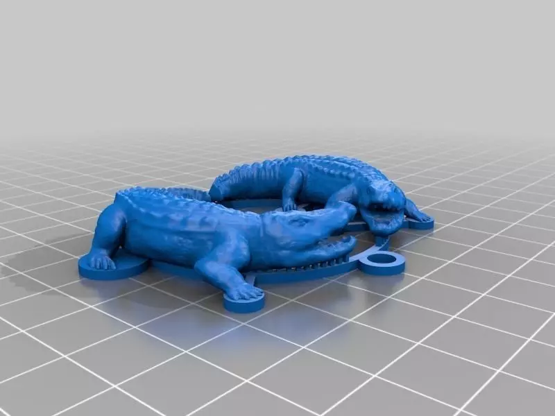 Crocodile Medallion Free 3D print model_0