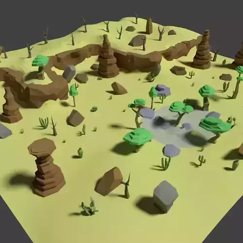 Desert Assets Pack Low Poly