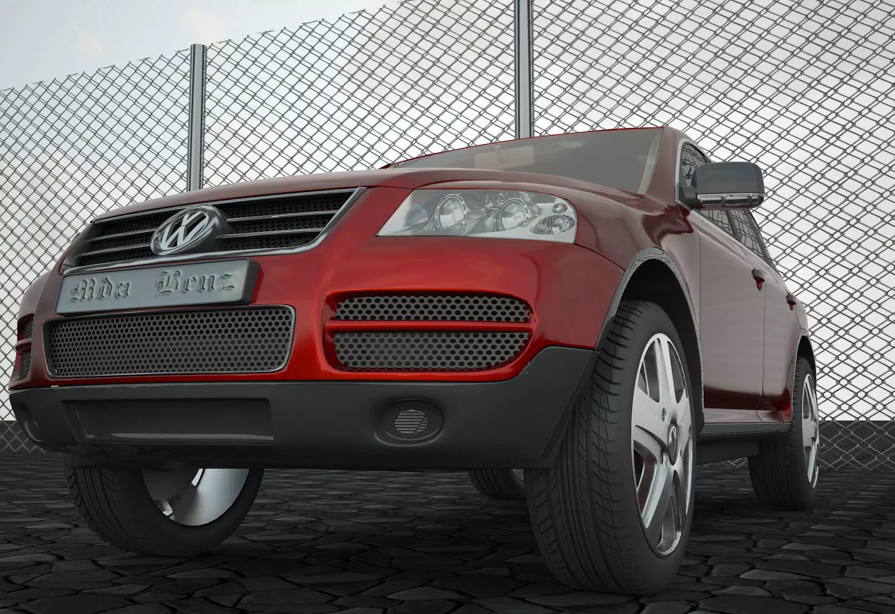 VW Tuareg 4x4 Low-poly 3D model