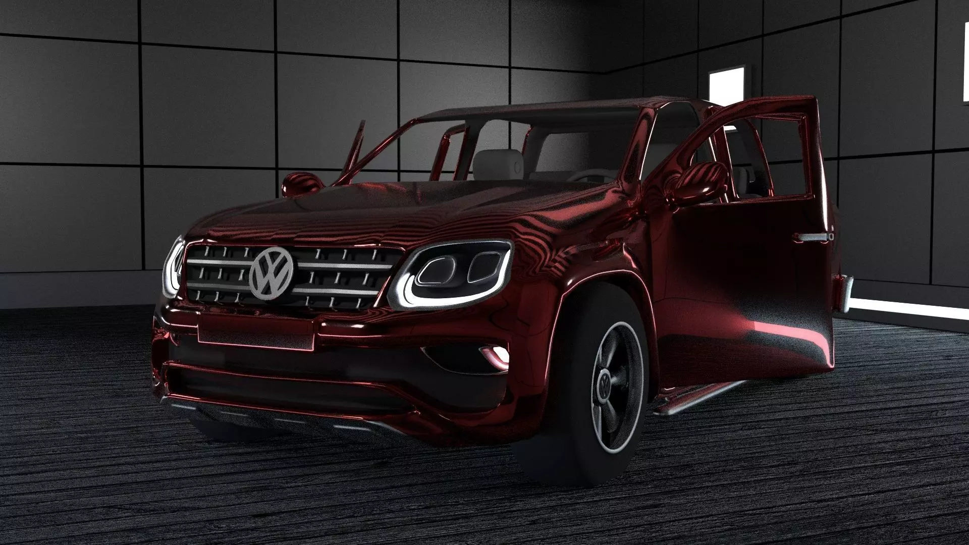 Volkswagen amarok Low-poly 3D model