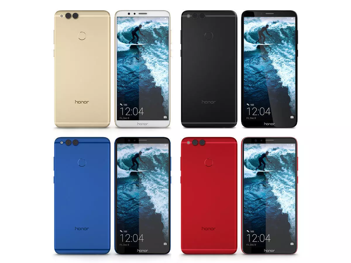 Huawei Honor 7X All Colors 3D model_0