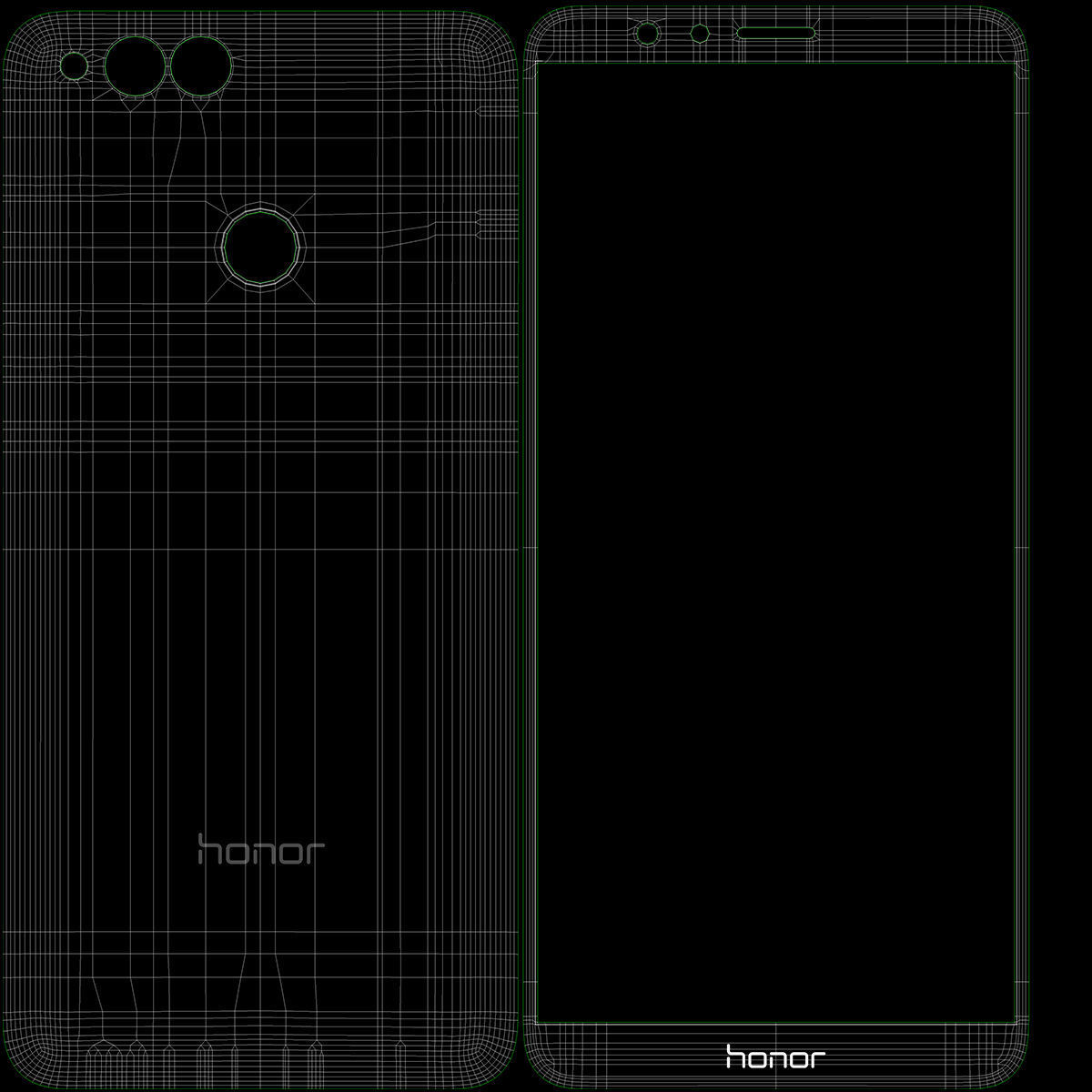 Huawei Honor 7X All Colors 3D model_58