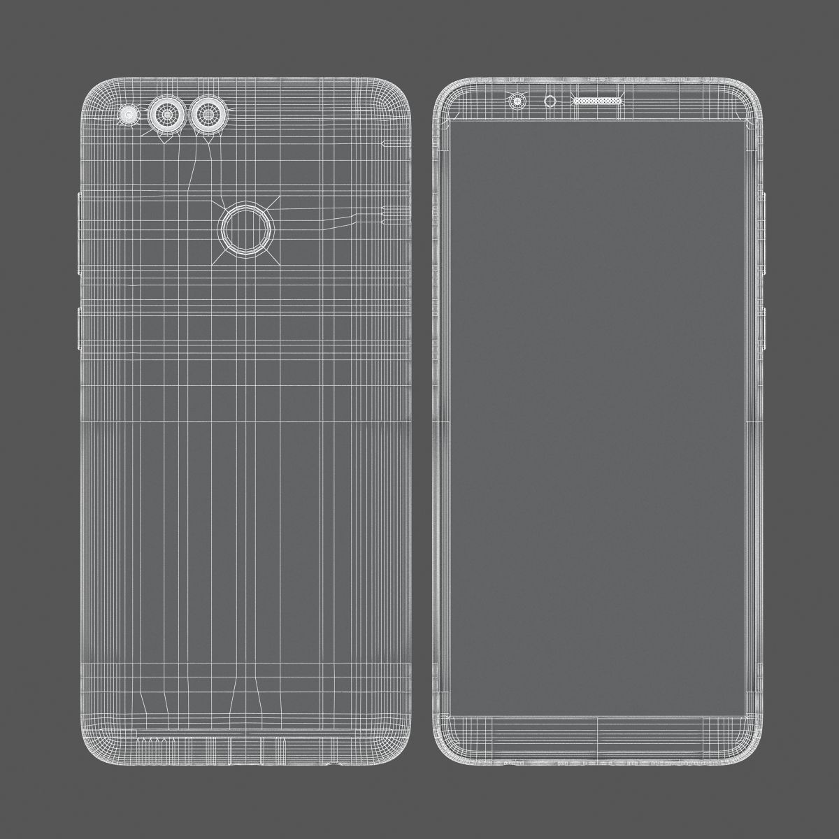 Huawei Honor 7X All Colors 3D model_49