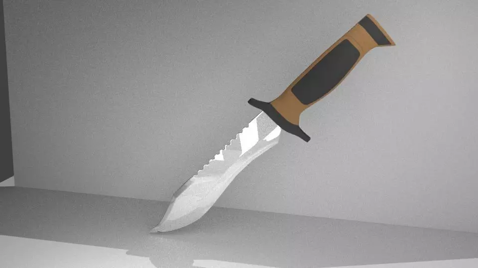 Elite Forces military knife Low-poly 3D model_0