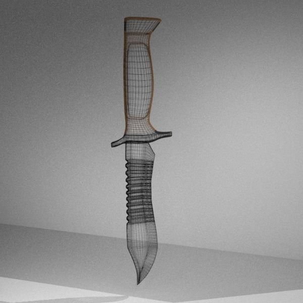 Elite Forces military knife Low-poly 3D model_3