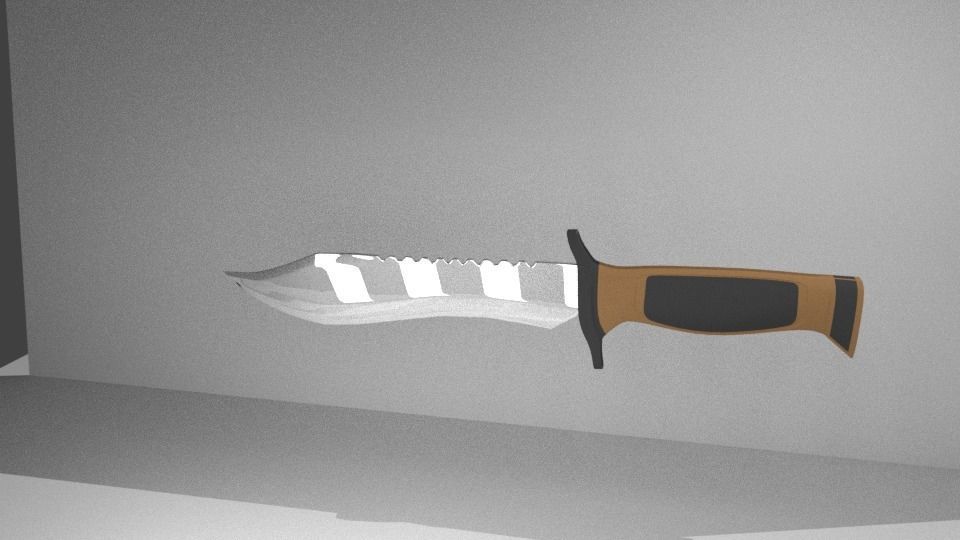 Elite Forces military knife Low-poly 3D model_1