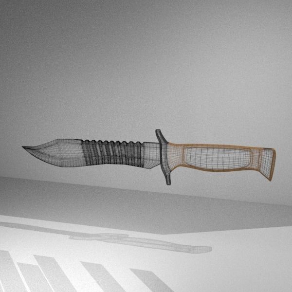 Elite Forces military knife Low-poly 3D model_2