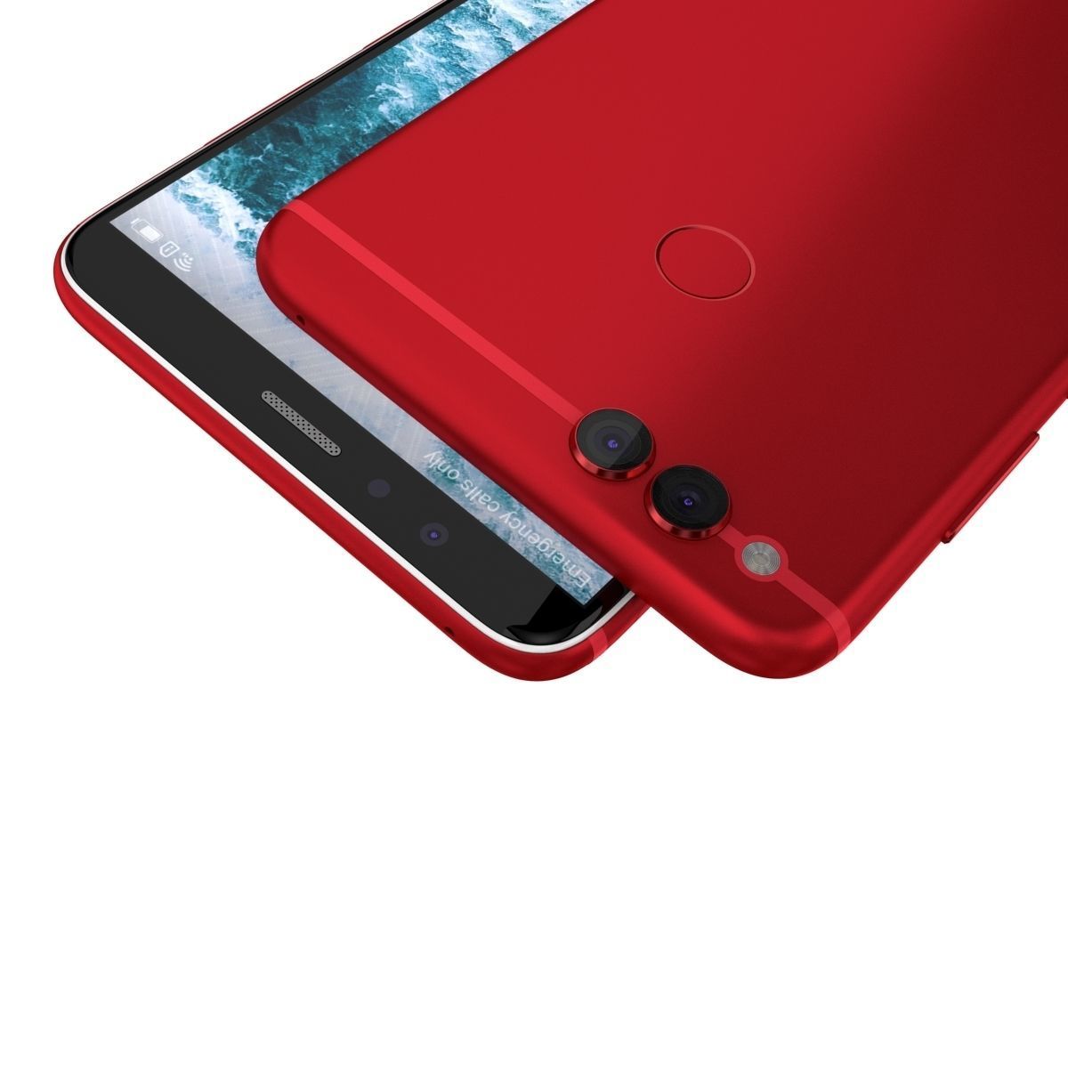 Huawei Honor 7X Red  3D model_3