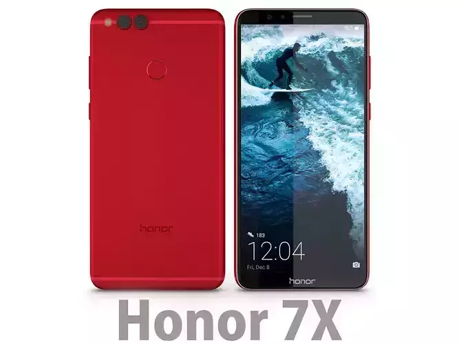 Huawei Honor 7X Red  3D model