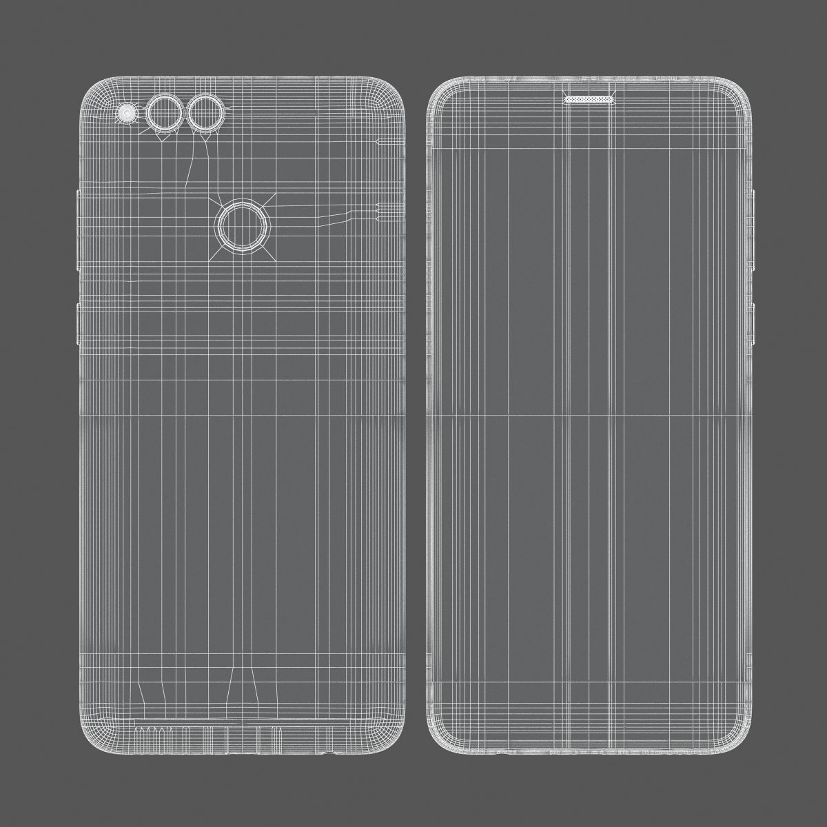 Huawei Honor 7X Red  3D model_14