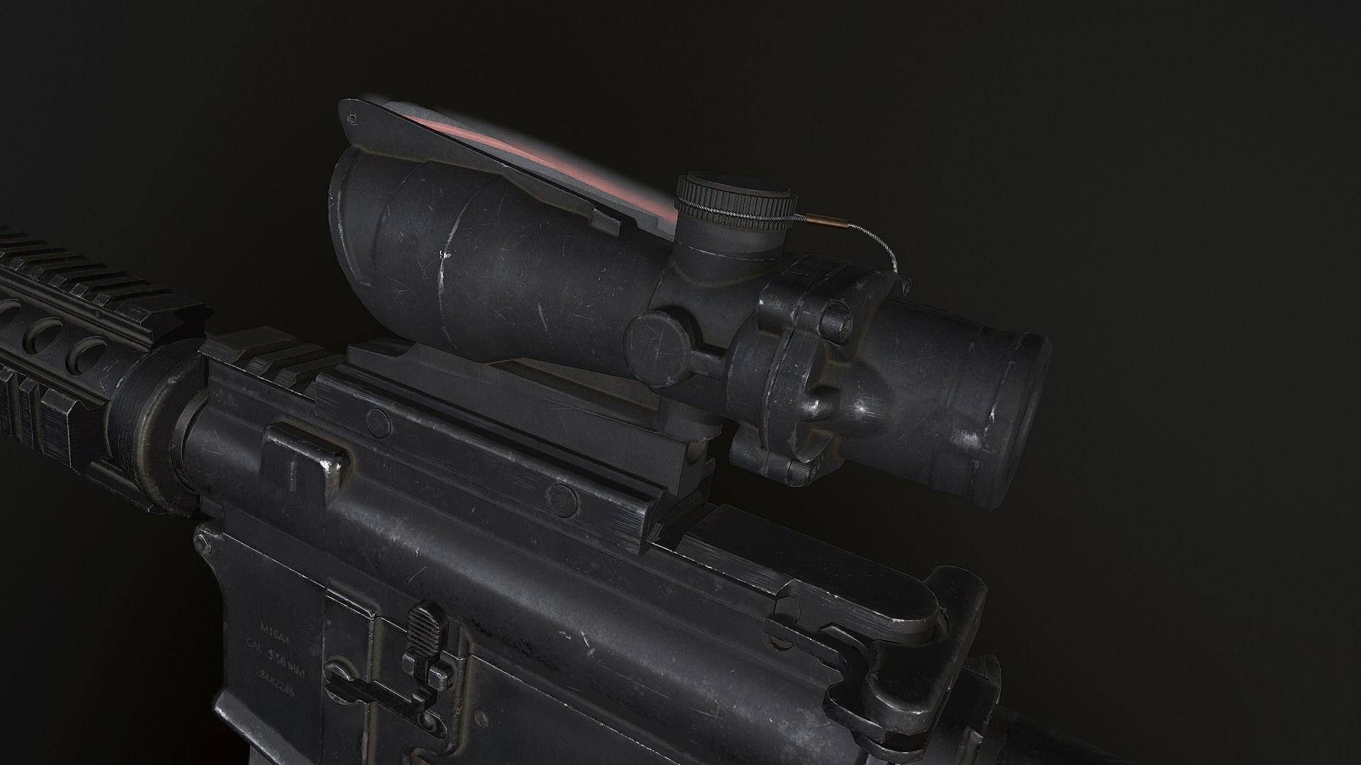 M16 A4 Low-poly 3D model_3