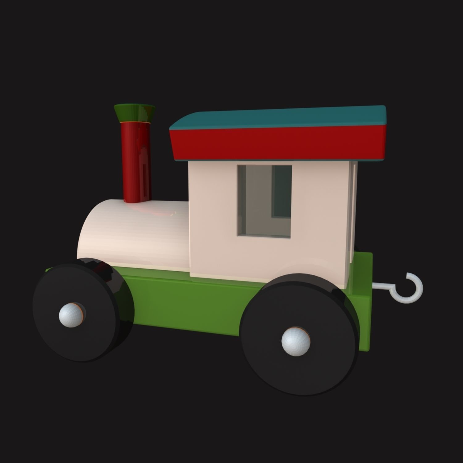 Cartoony Toy Train 3D model | CGTrader