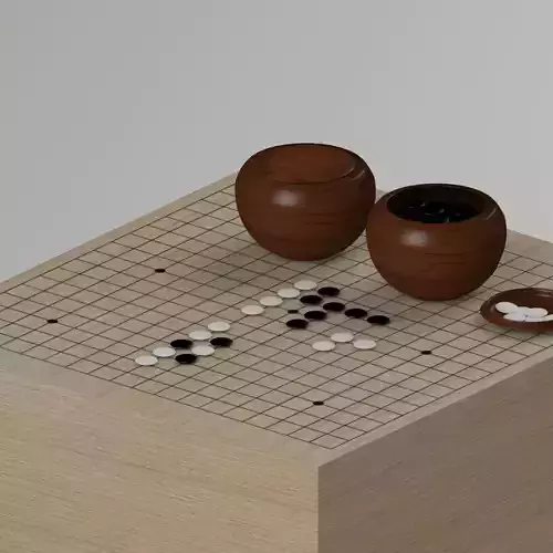 Go Game Table 3D model