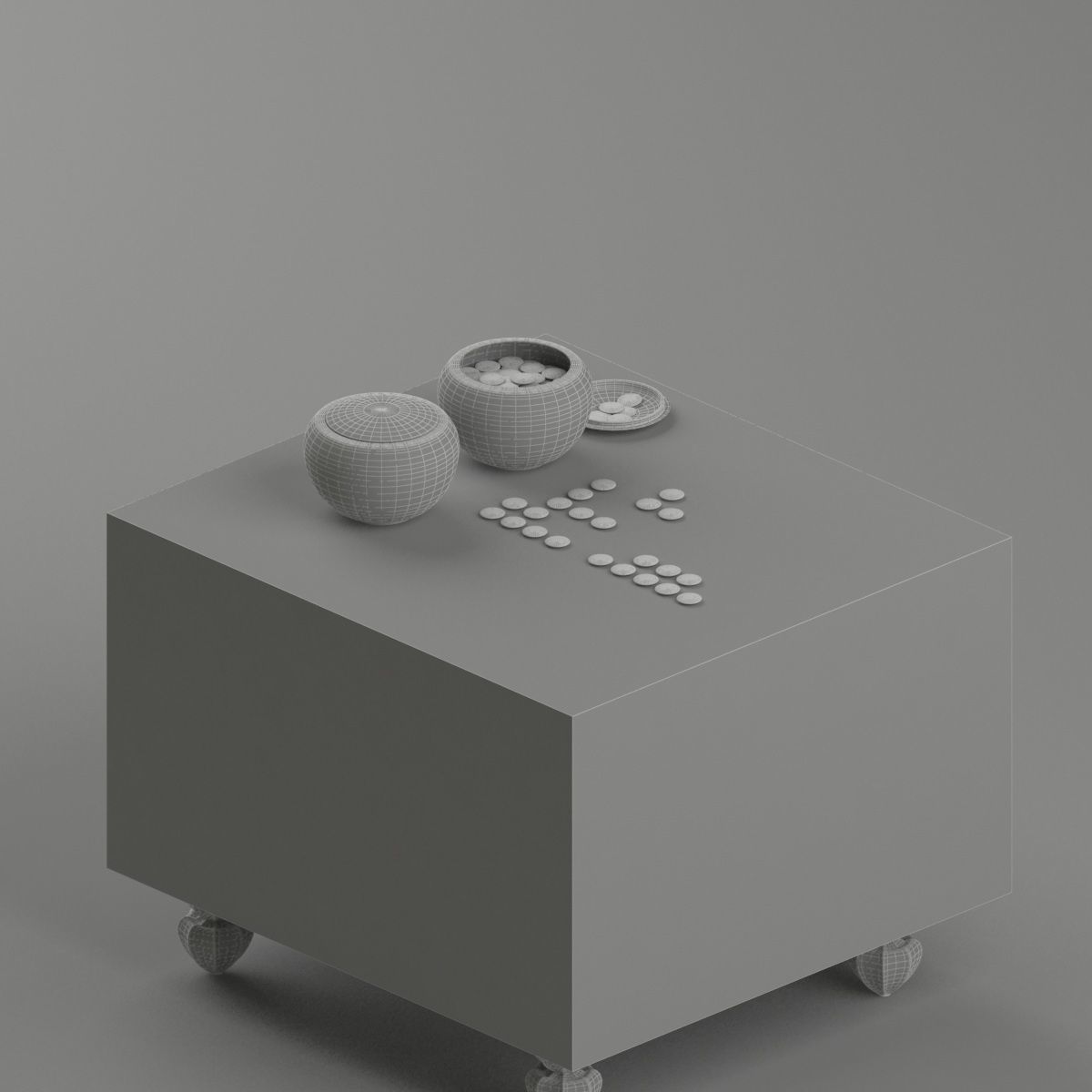 Go Game Table 3D model_4