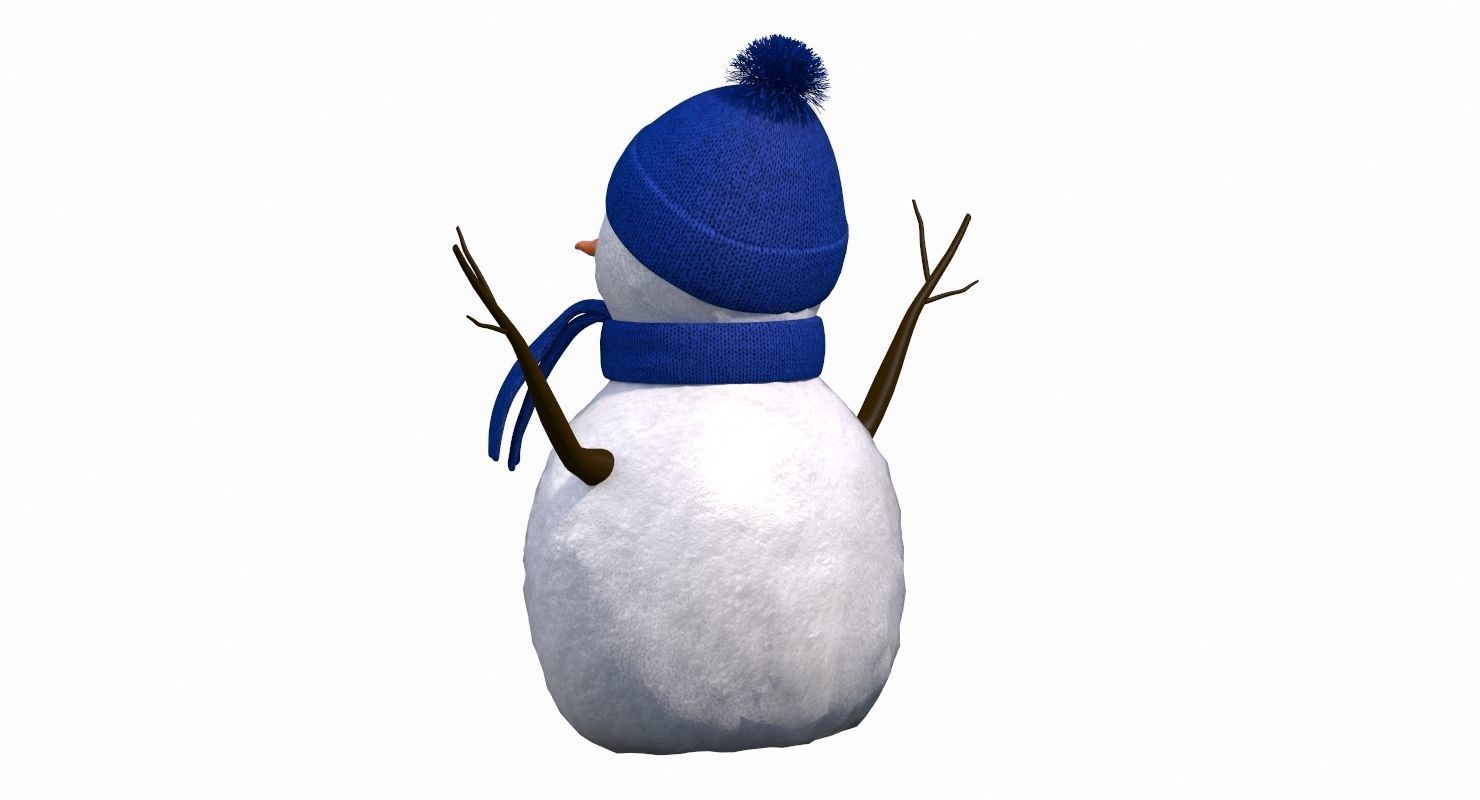 Snow Man Figurine 3D model_5