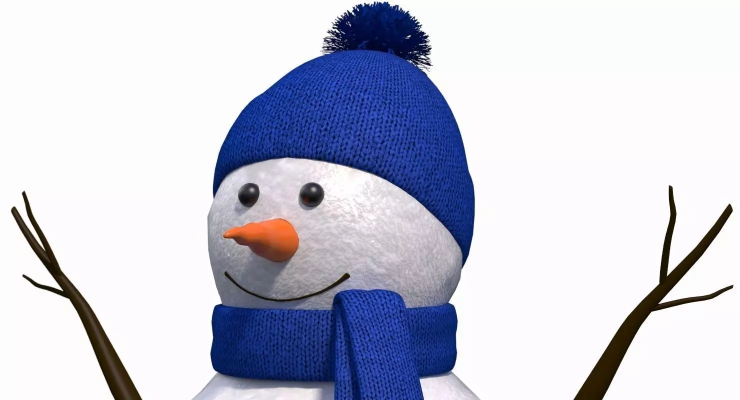 Snow Man Figurine 3D model_0