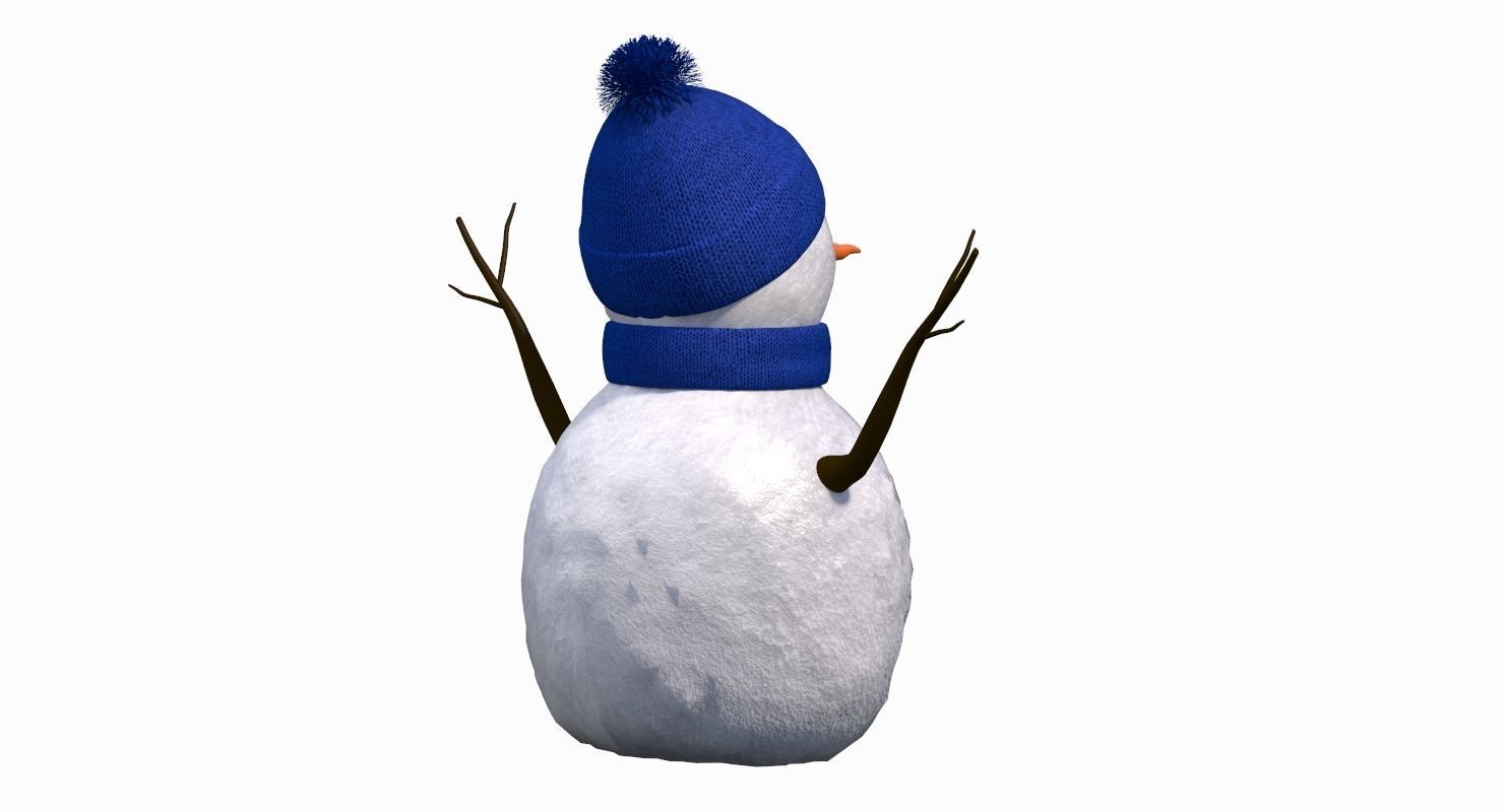 Snow Man Figurine 3D model_7