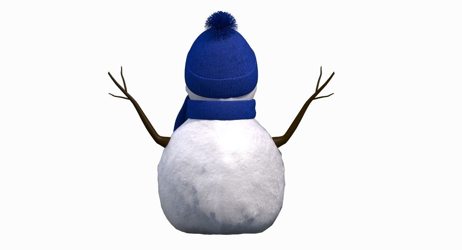 Snow Man Figurine 3D model_6