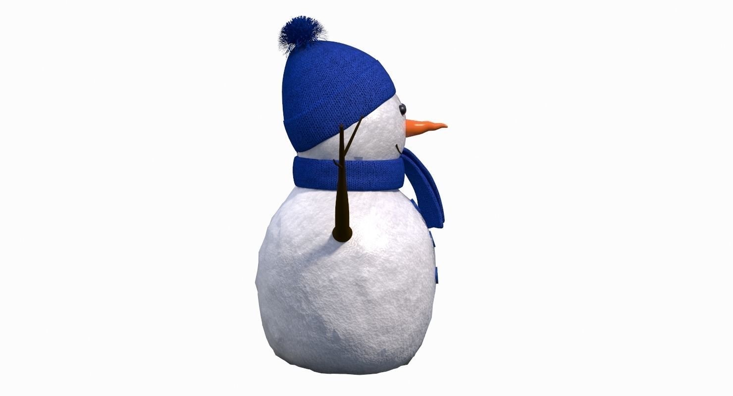 Snow Man Figurine 3D model_8