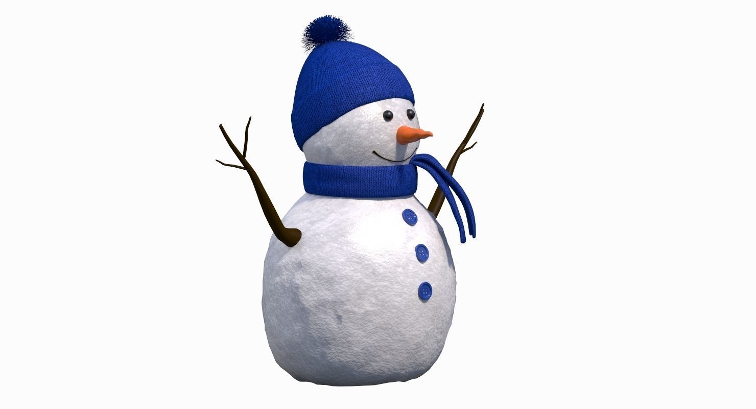 Snow Man Figurine 3D model_9