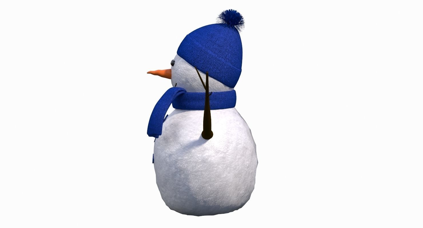 Snow Man Figurine 3D model_4