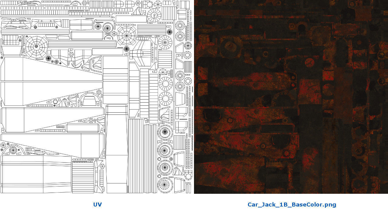 Car Jack 1B Low-poly 3D model_6