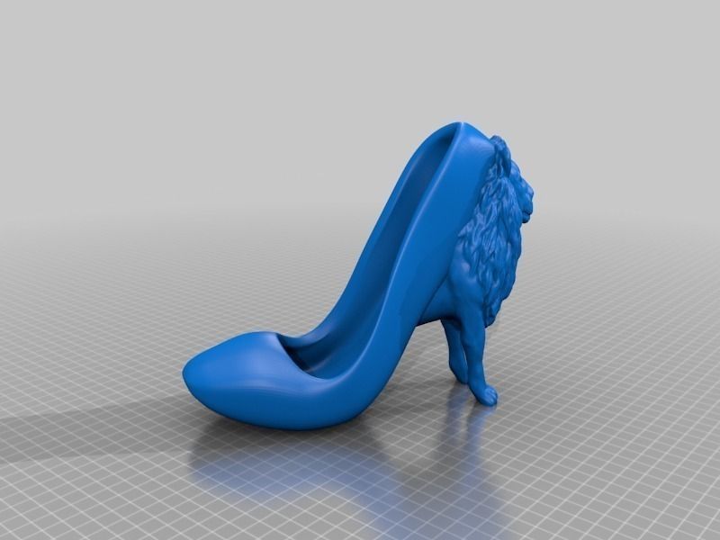 Lion High Heel Shoe Free 3D print model_1