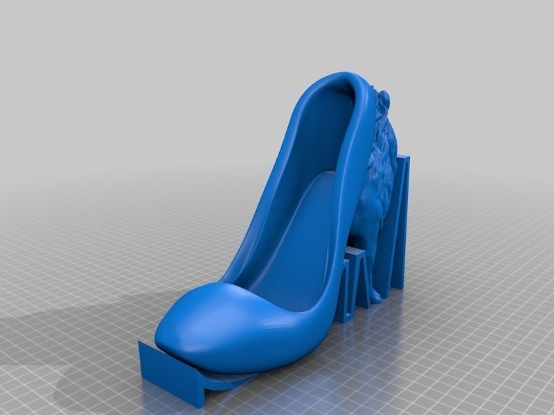 Lion High Heel Shoe Free 3D print model_4