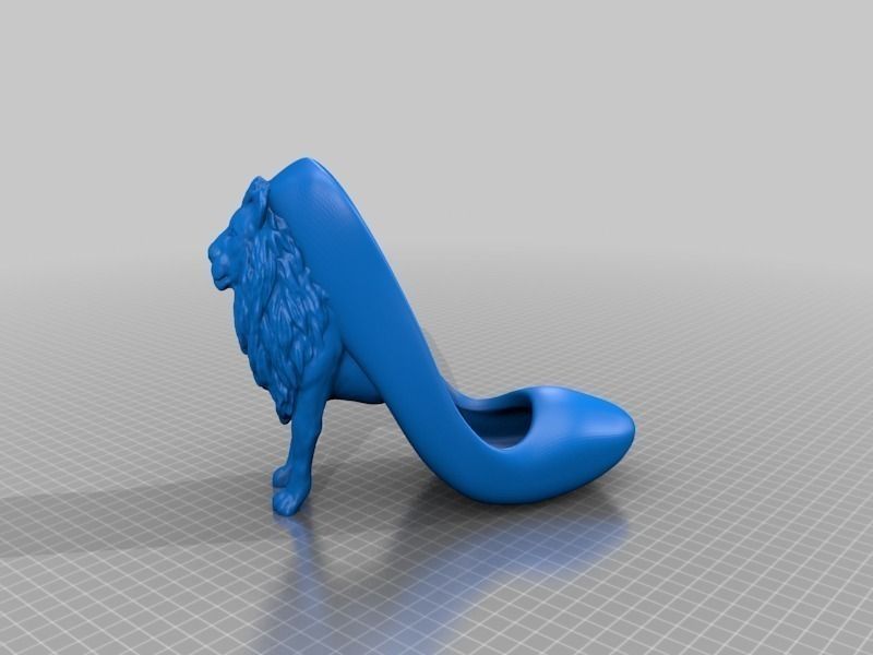 Lion High Heel Shoe Free 3D print model_3