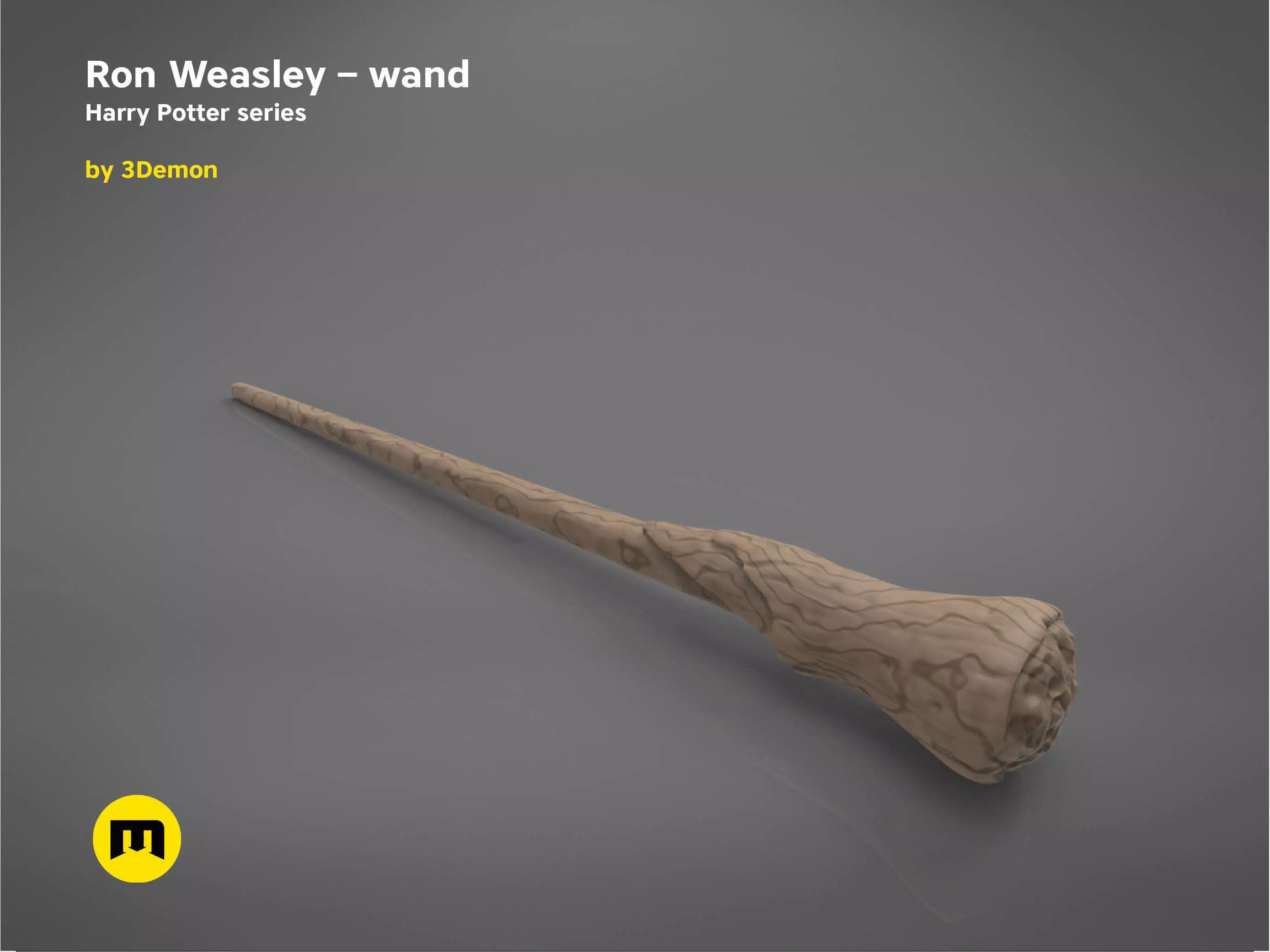 Ron Weasley wand - Harry Potter films 3D print model_0