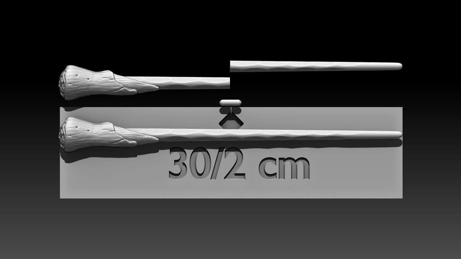 Ron Weasley wand - Harry Potter films 3D print model_1