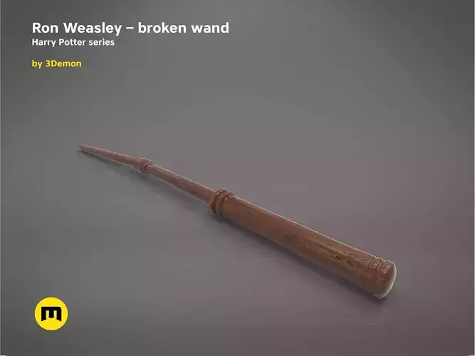 Ron Weasley broken wand - Harry Potter films 3D print model