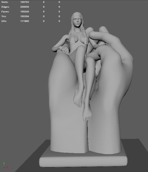 Beloved mini statue or bookend 3D model_3
