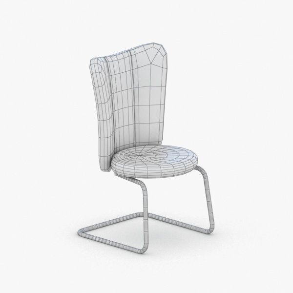 1301 - Office Chair Low-poly 3D model_2