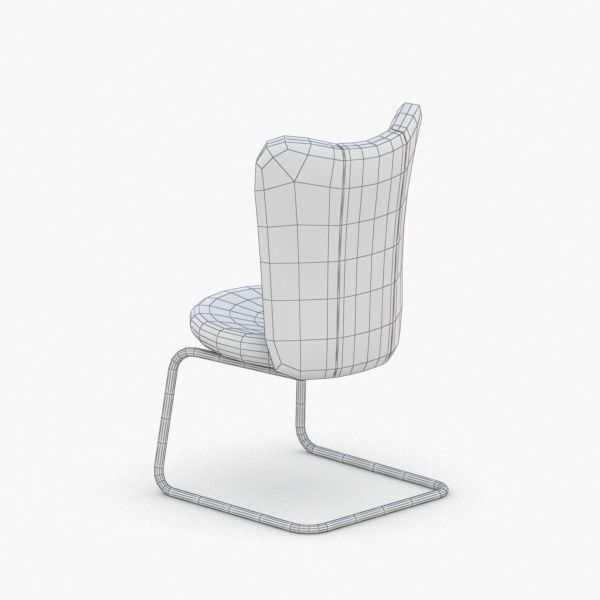 1301 - Office Chair Low-poly 3D model_4