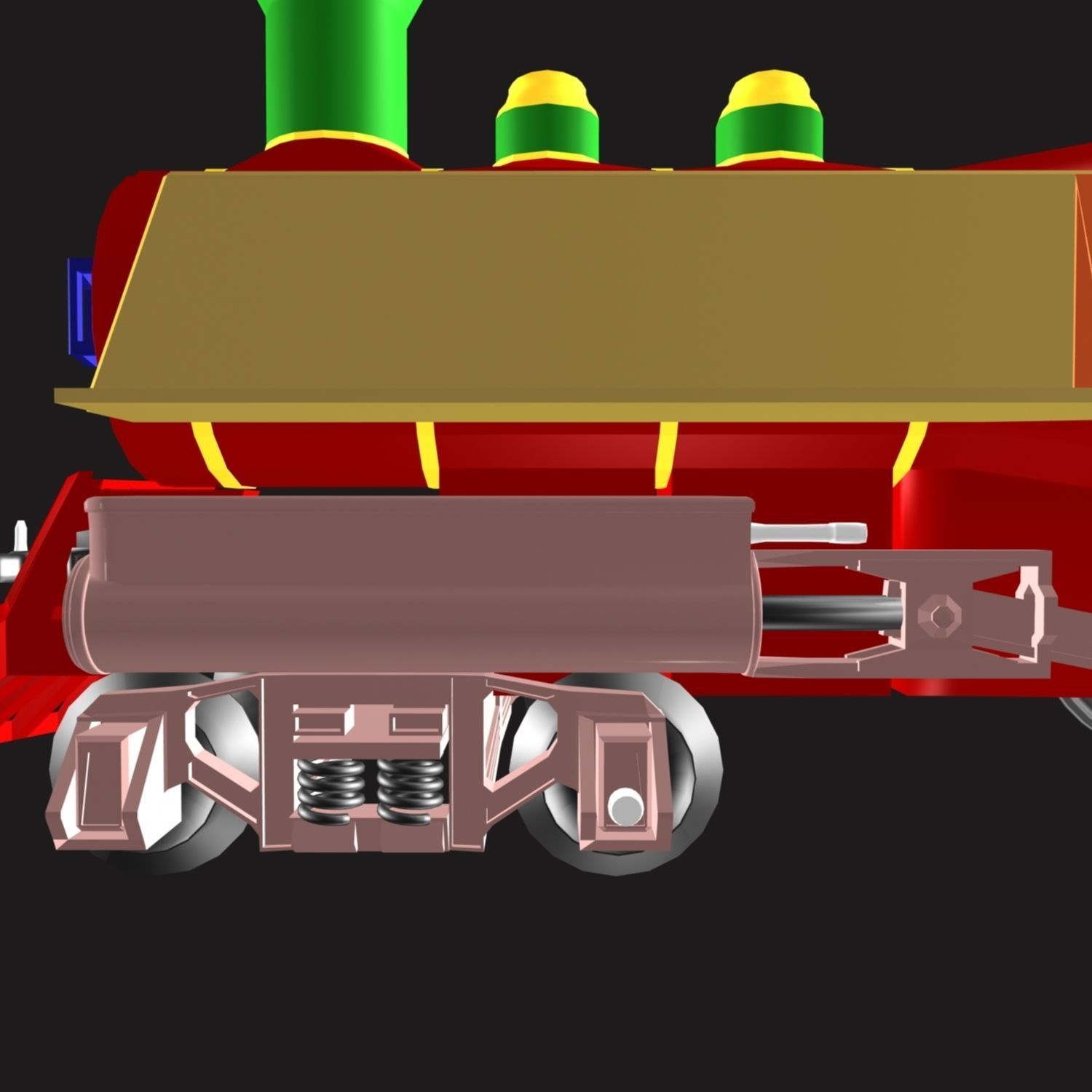 Toy Train Engine 02 3D model_8