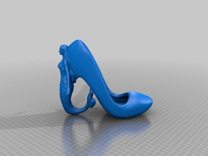 Mermaid High Heel Shoe Free 3D print model_1