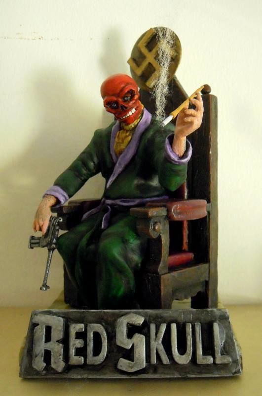 Red Skull Marvel Comics miniature model 3D print model_1