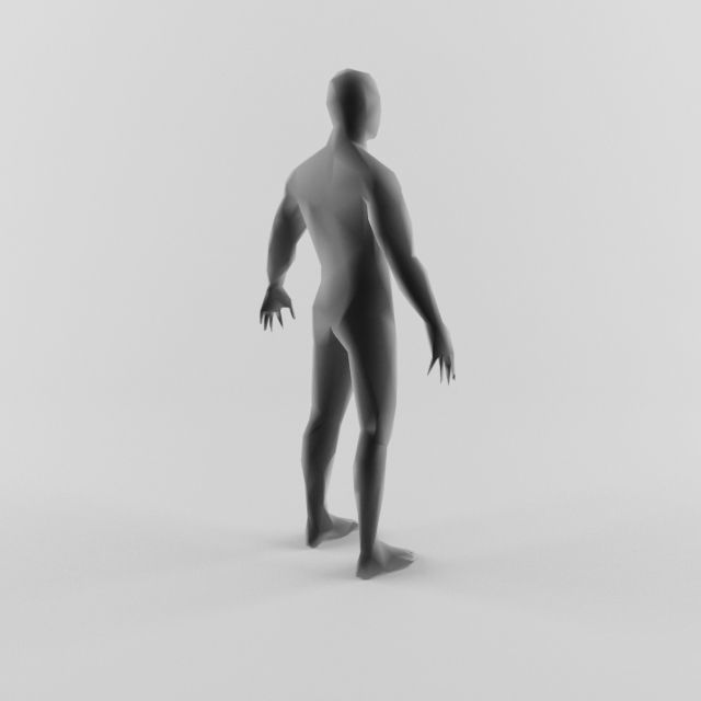 Low Poly Male Base Mesh 3d Model Low-poly 3D model_2