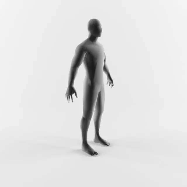 Low Poly Male Base Mesh 3d Model Low-poly 3D model_0