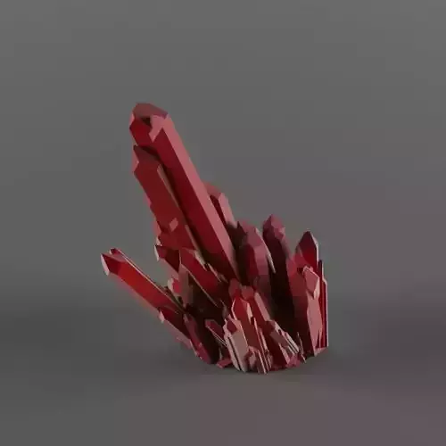 RED Crystal Quartz 3D model  Scene is ready to render 3D model