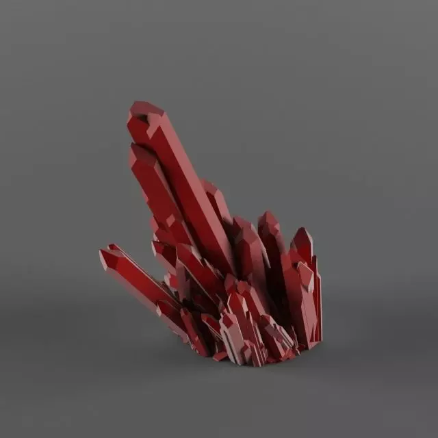 RED Crystal Quartz 3D model  Scene is ready to render 3D model_0