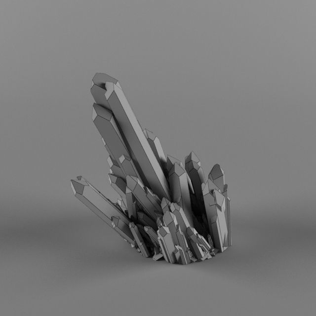 RED Crystal Quartz 3D model  Scene is ready to render 3D model_1