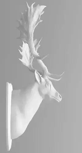 FallowDeerHead deer head 3D print model