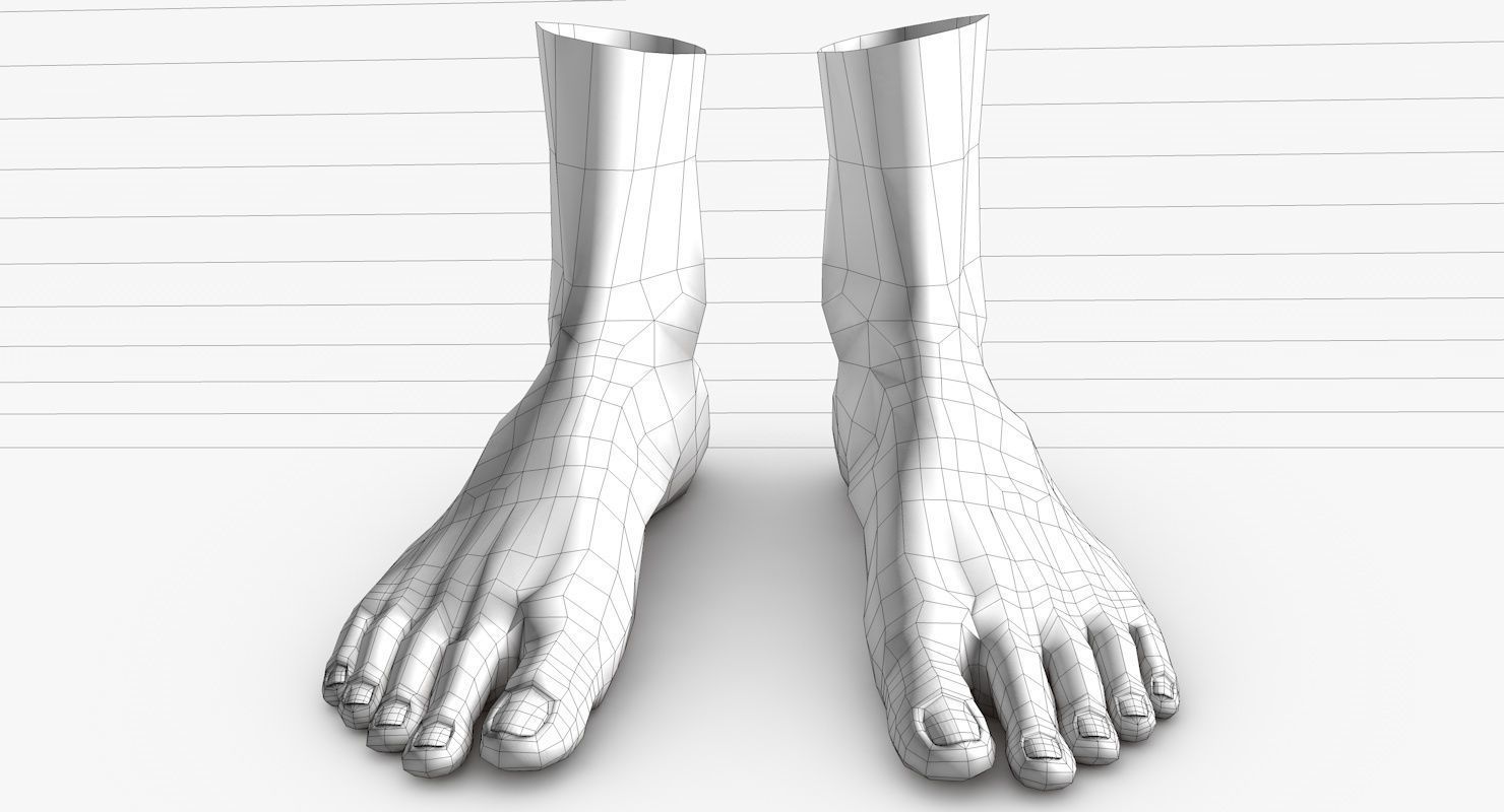 Feet model pair of 3D model_17