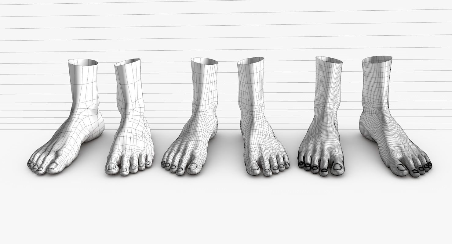 Feet model pair of 3D model_12