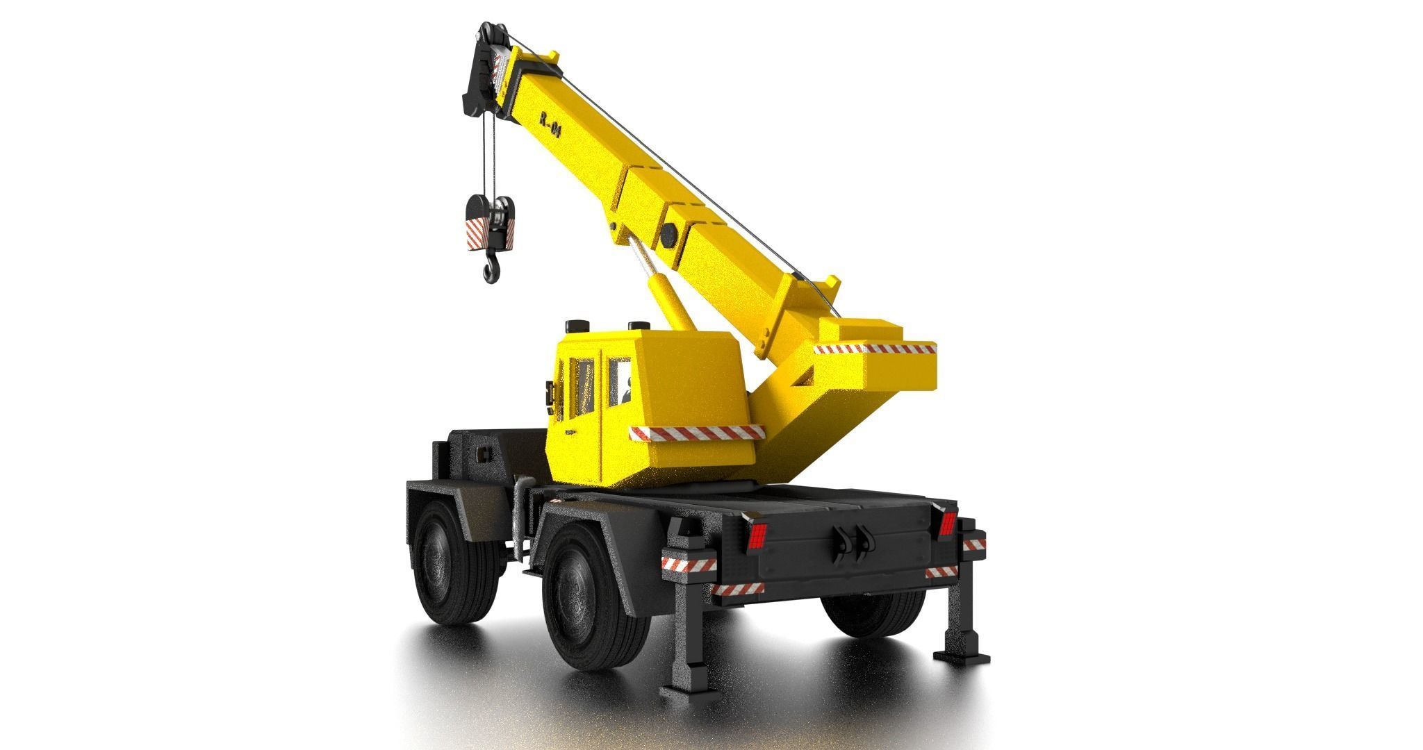 Crane Low-poly 3D model_4