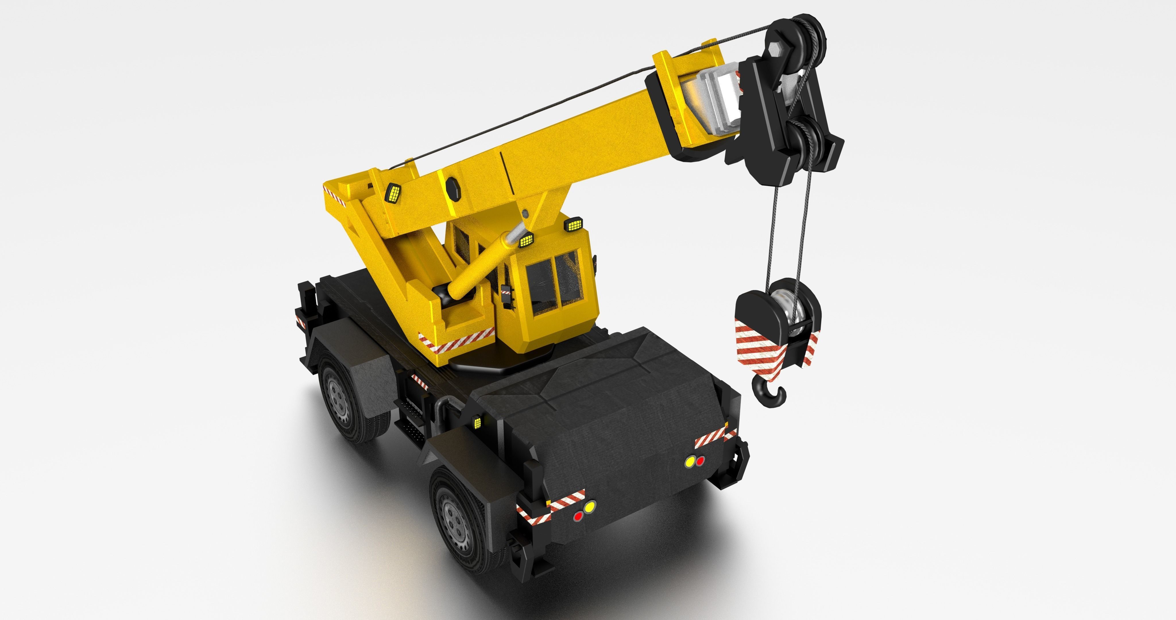 Crane Low-poly 3D model_1